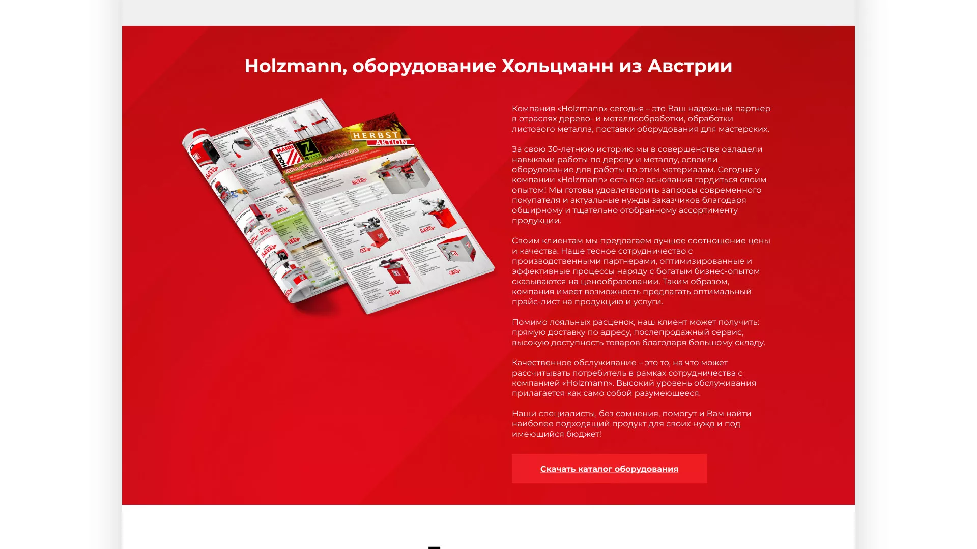 Создание сайта компании «HOLZMANN Maschinen GmbH» в Барыше