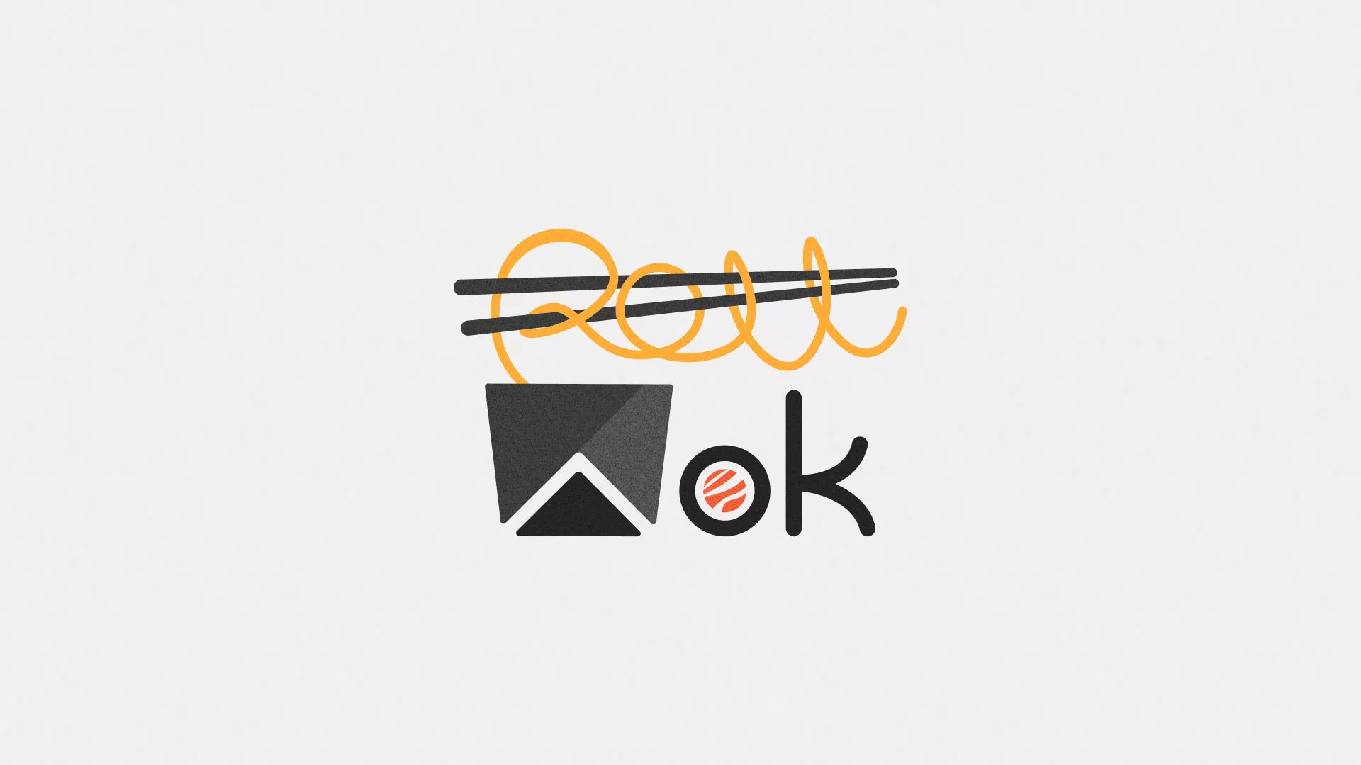 Разработка логотипа суши-бара «Roll Wok Club» в Барыше